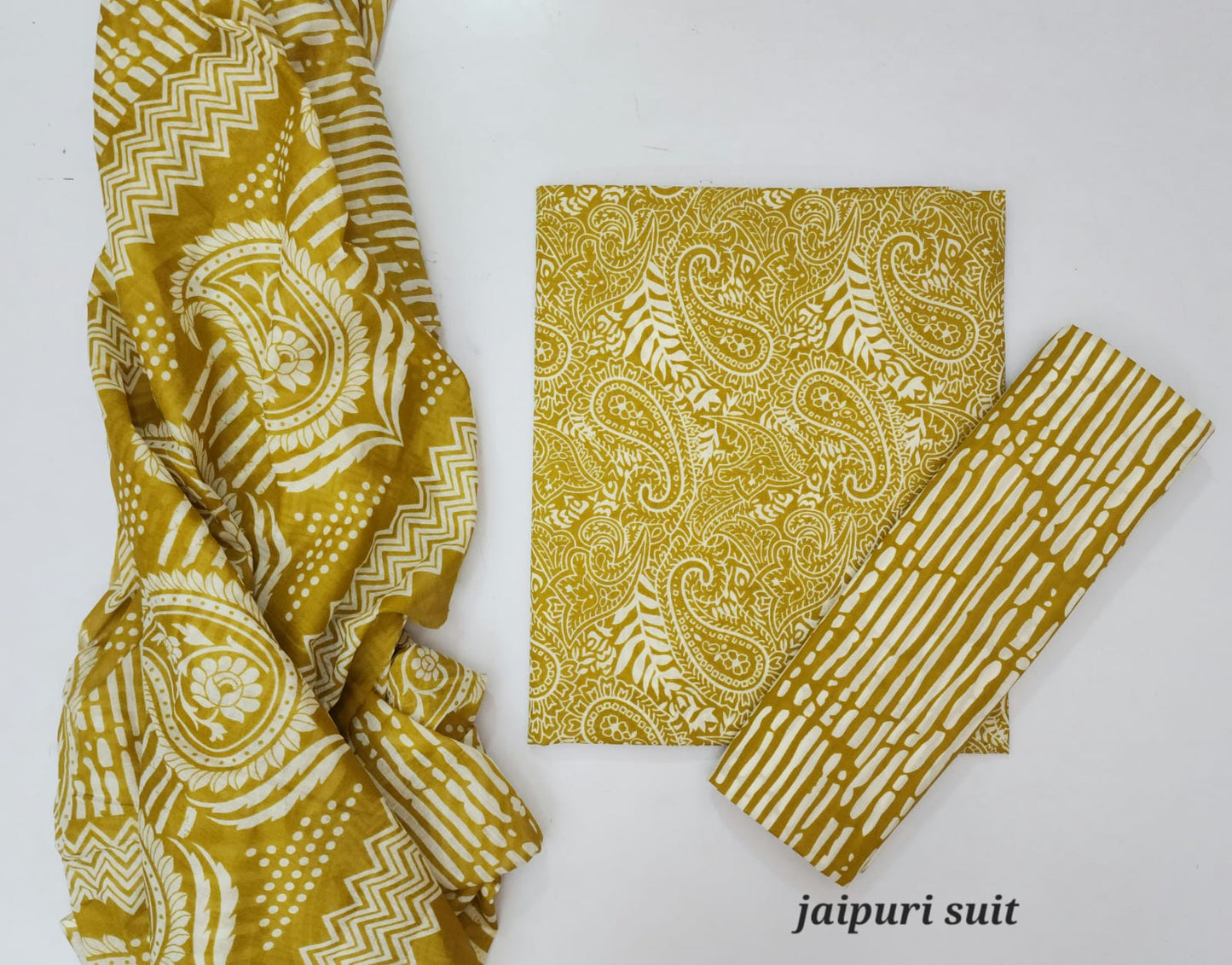 Sanganeri Cotton Dress Material With Dupatta