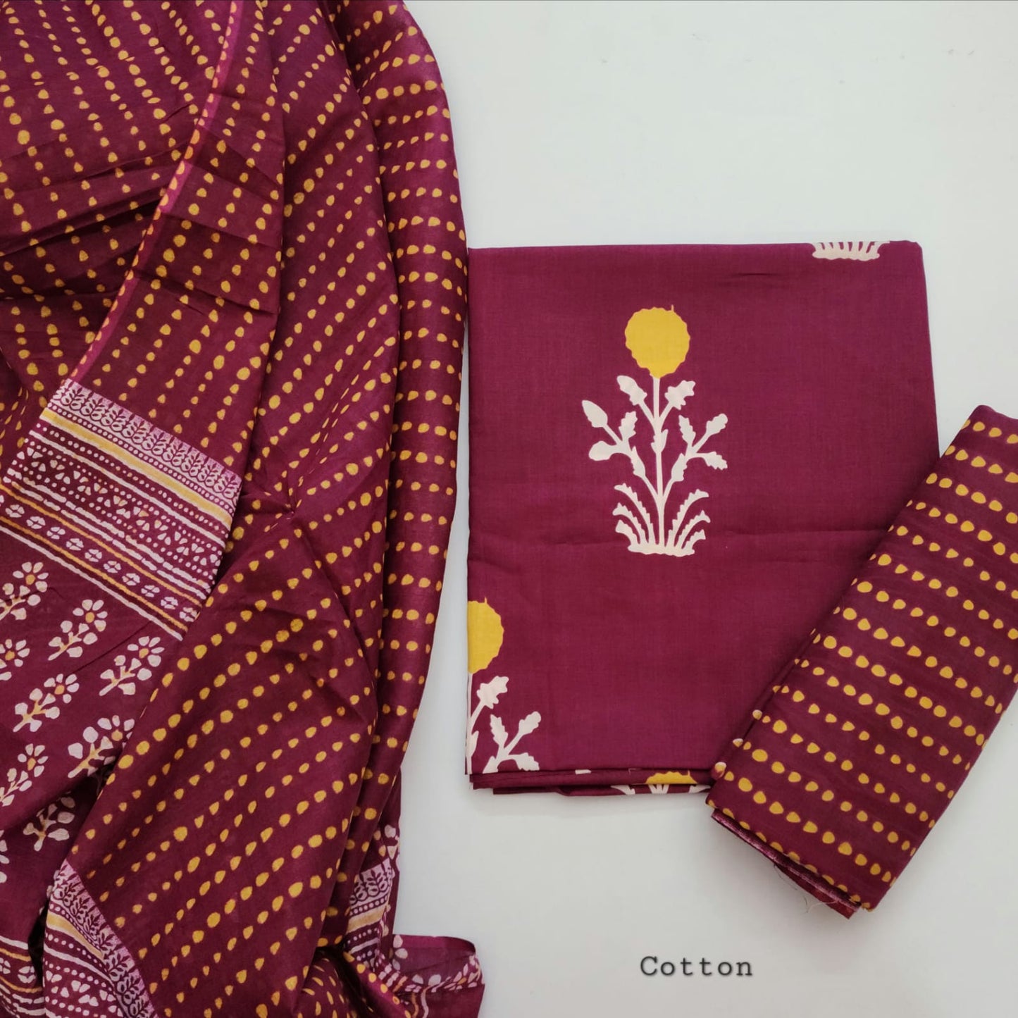 Cotton Dress Material With Dupatta