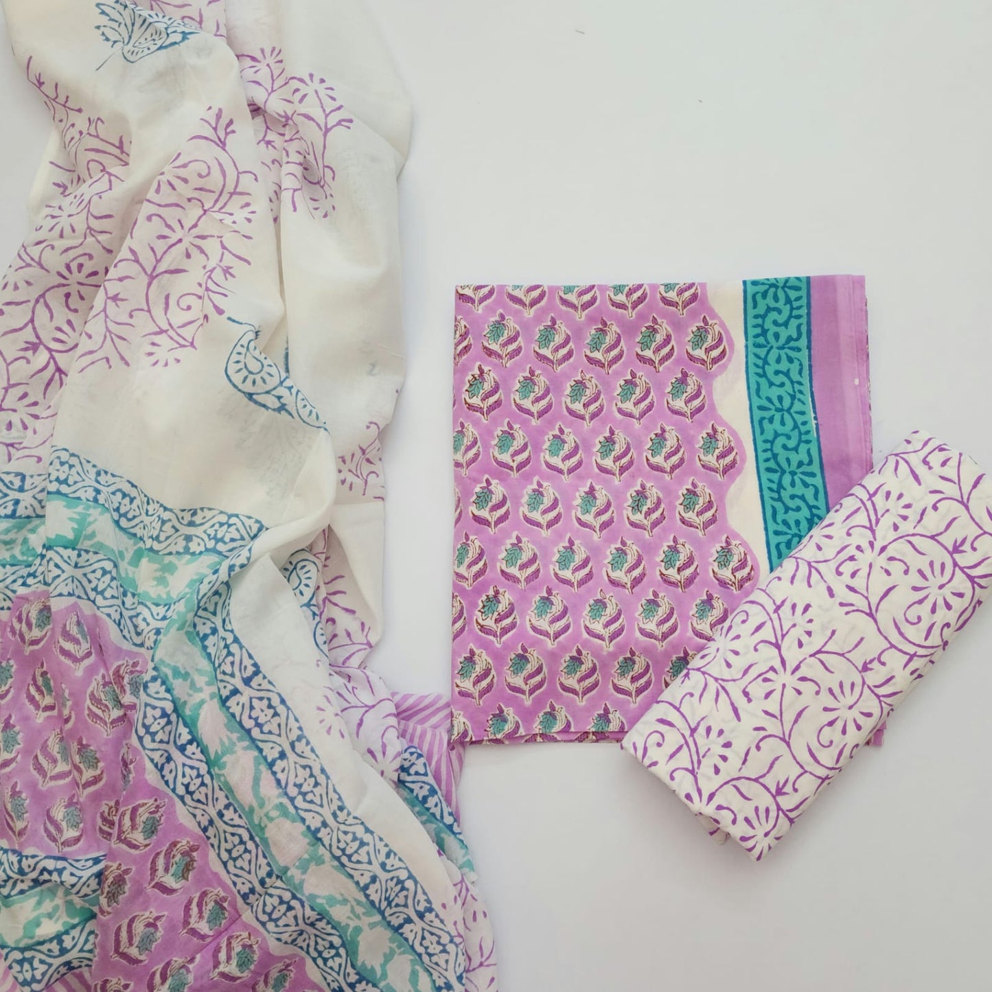 Cotton Dress Material With Dupatta