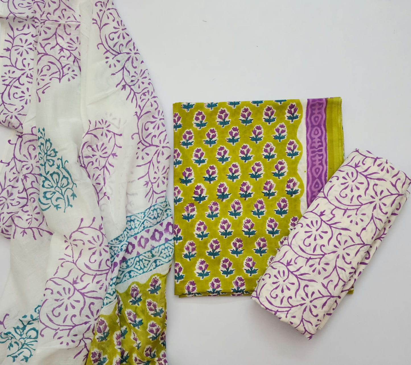 Cotton Dress Material With Dupatta