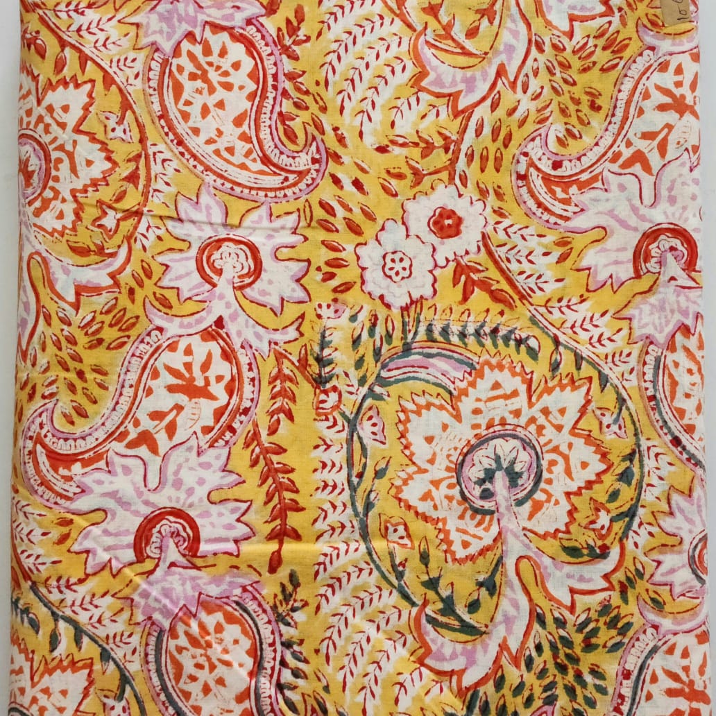 Cotton Hand Block Printed Running Material