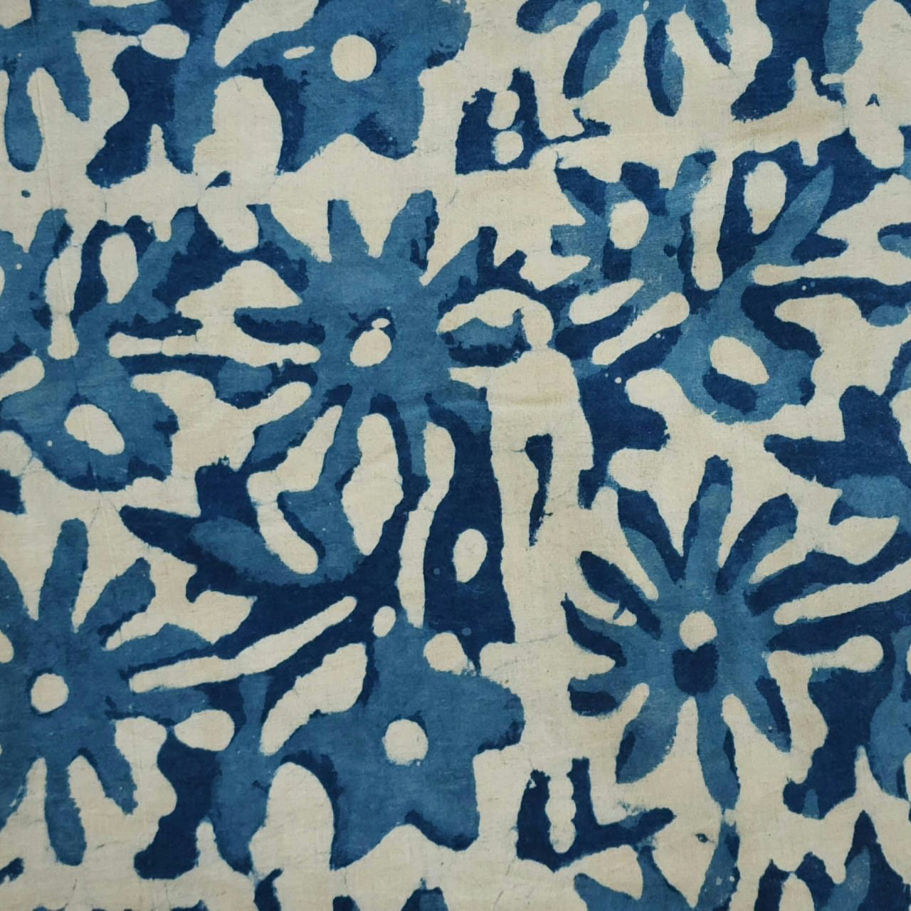 Dabu Handblock Printed Running Fabric