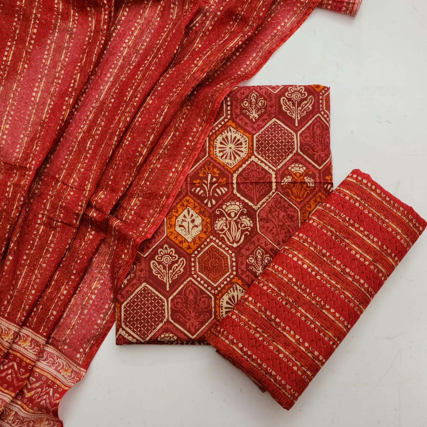 Cotton Dress Material With Dupatta