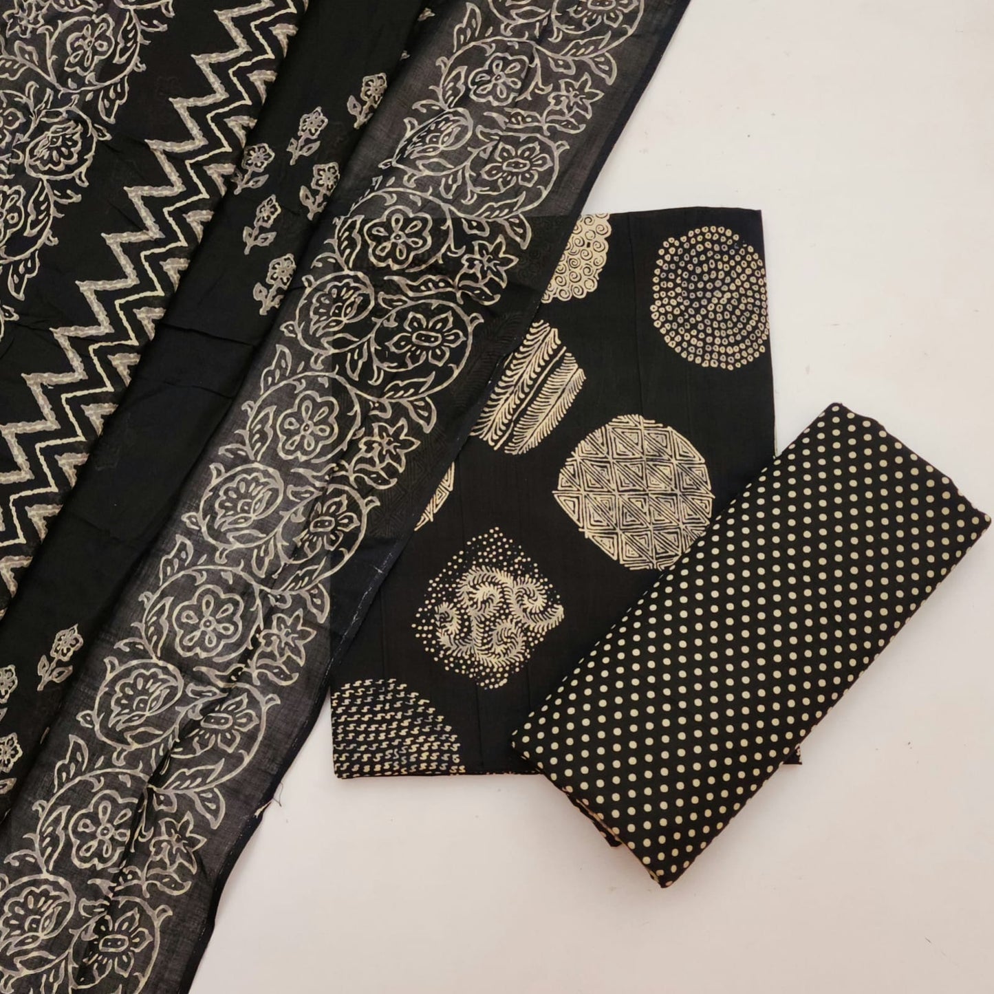 Sanganeri Cotton Dress Material With Dupatta