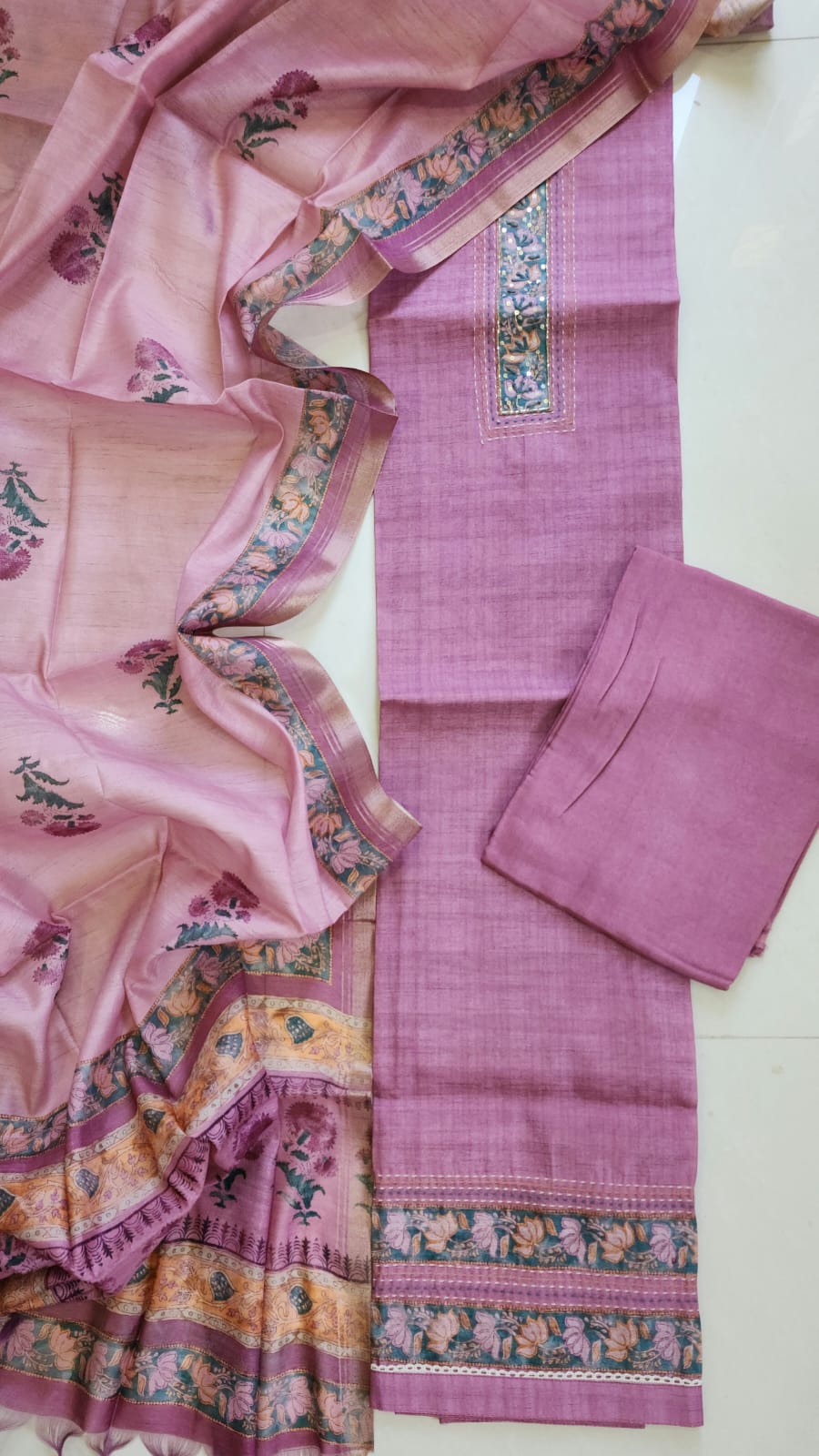 Chanderi silk 3 pcs. Suit