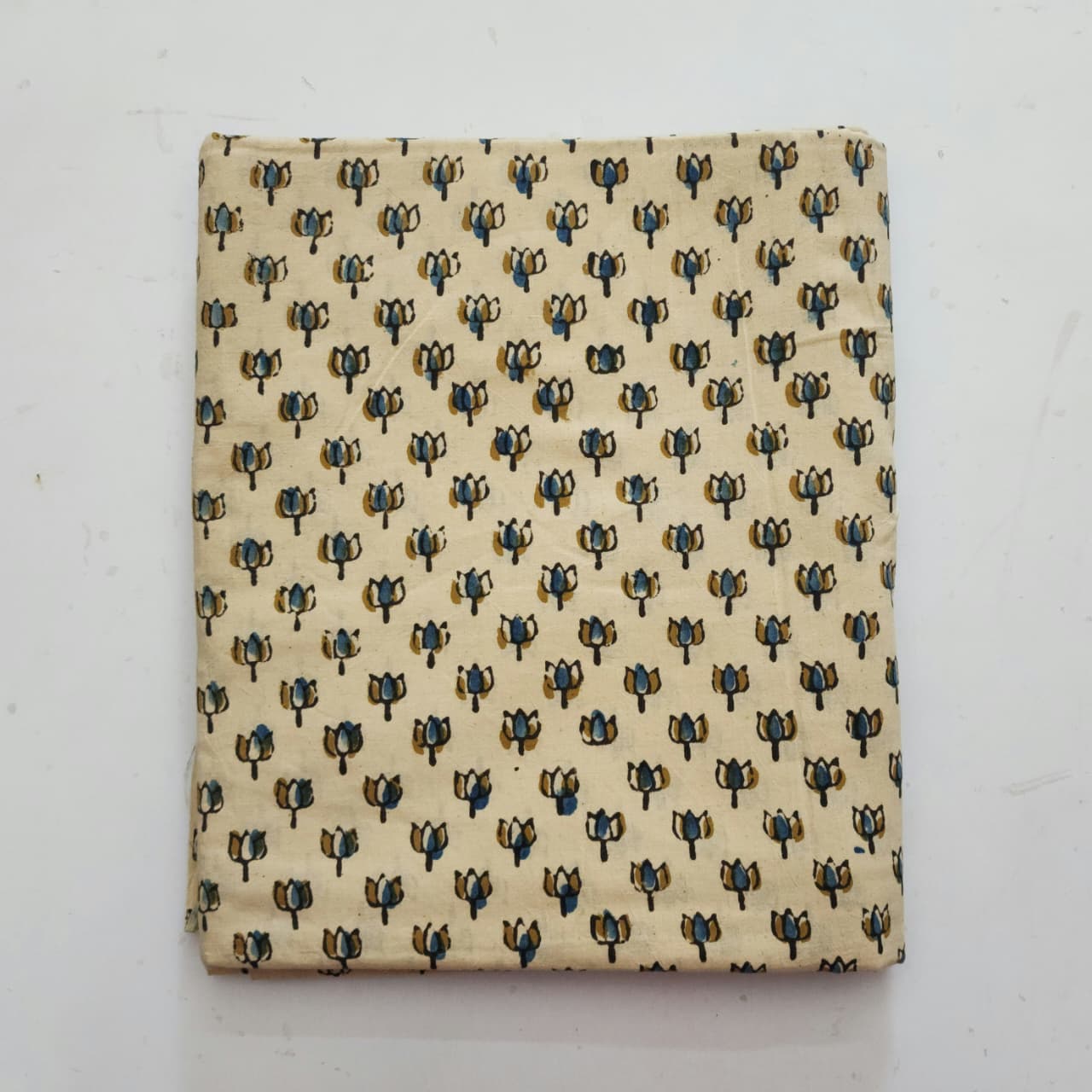 Natural Ajrakh Handblock Print Running material