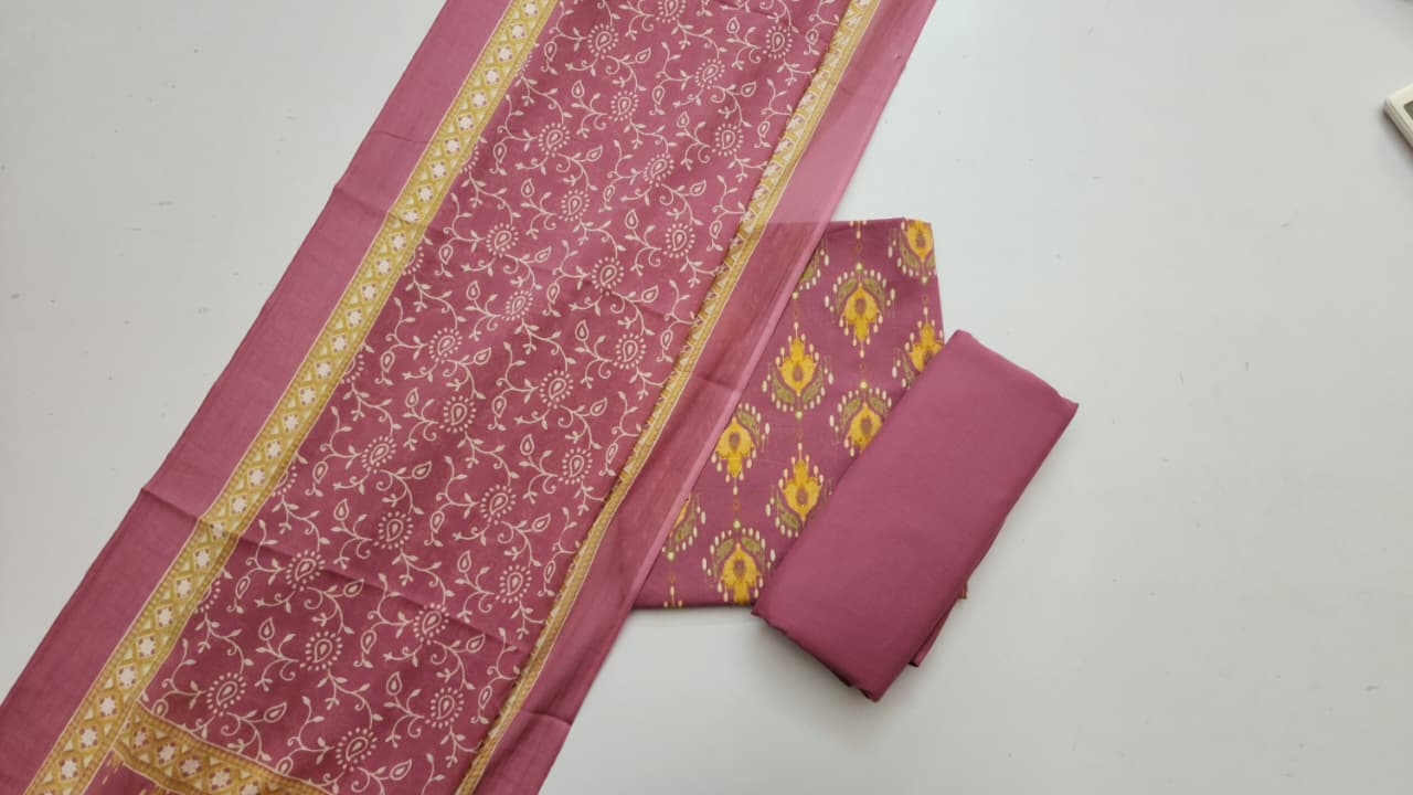 Cotton Dress Material With Dupatta