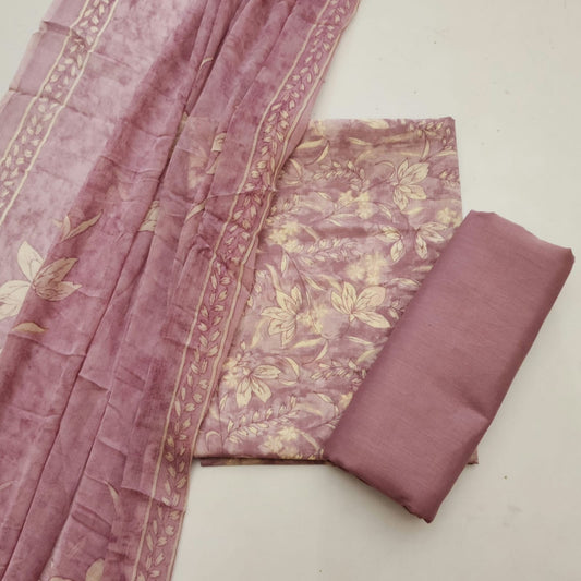 Cotton Digital Dress Material With Chiffon Dupatta