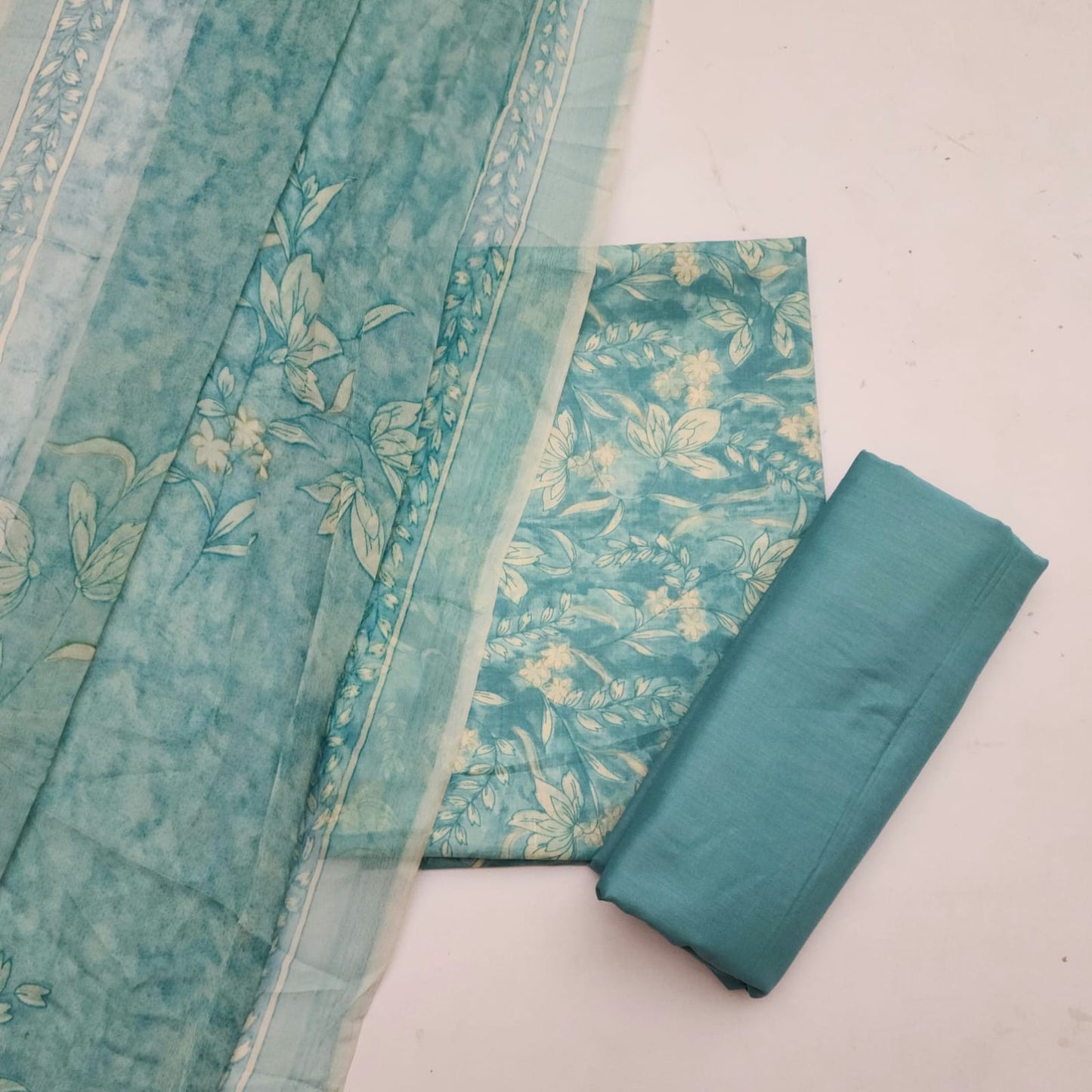 Cotton Digital Dress Material With Chiffon  Dupatta