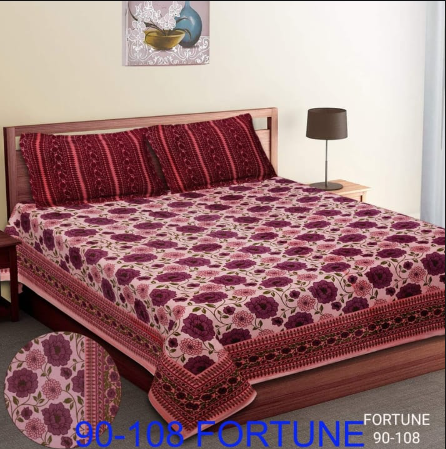 Cotton double bedsheets (1+2)