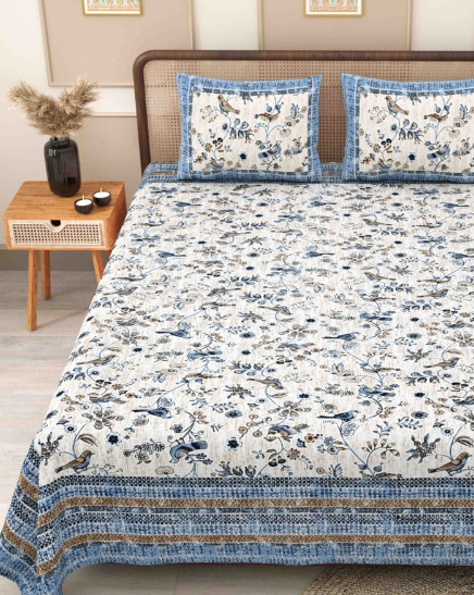 Cotton double bedsheets (1+2)