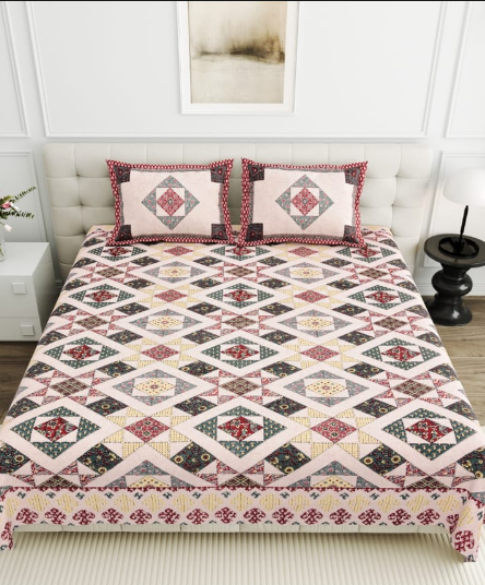 Cotton double bedsheets (1+2)