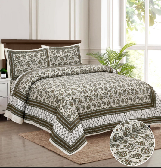 COTTON DOUBLE BEDSHEETS (1+2)