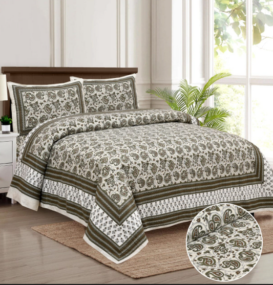 COTTON DOUBLE BEDSHEETS (1+2)