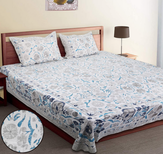 COTTON DOUBLE BEDSHEET (1+2)