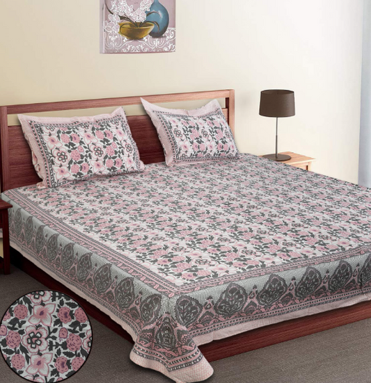 COTTON DOUBLE BEDSHEET (1+2)