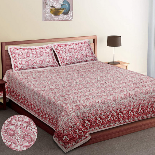COTTON DOUBLE BEDSHEET (1+2)