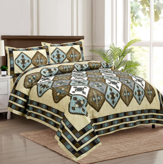 COTTON DOUBLE BEDSHEETS (1+2)