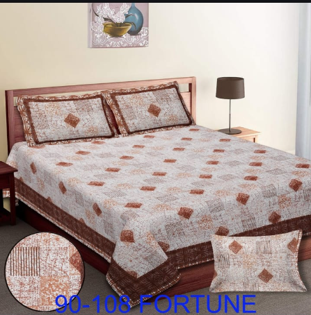 Cotton double bedsheets (1+2)