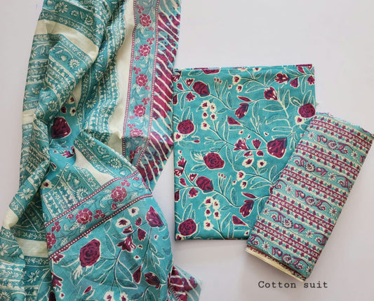 Cotton Dress Material With Dupatta