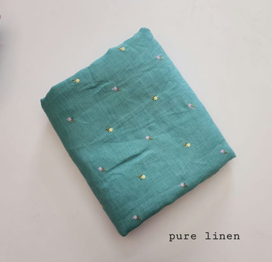 Linen With Butty Embroidery