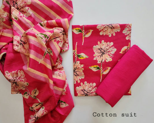 Cotton Dress Material With Dupatta