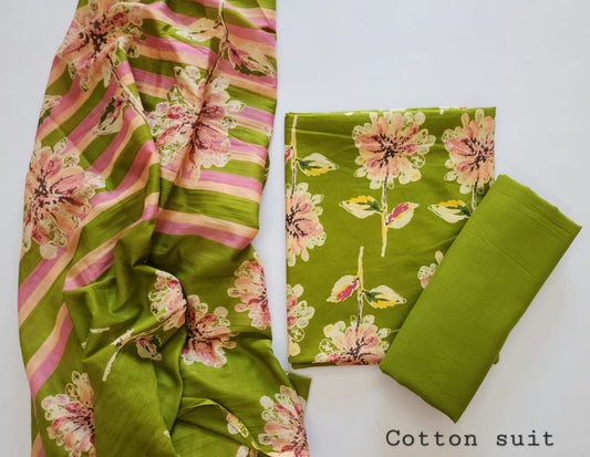 Cotton Dress Material With Dupatta