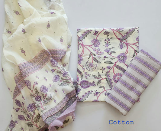 Cotton Dress Material With Dupatta