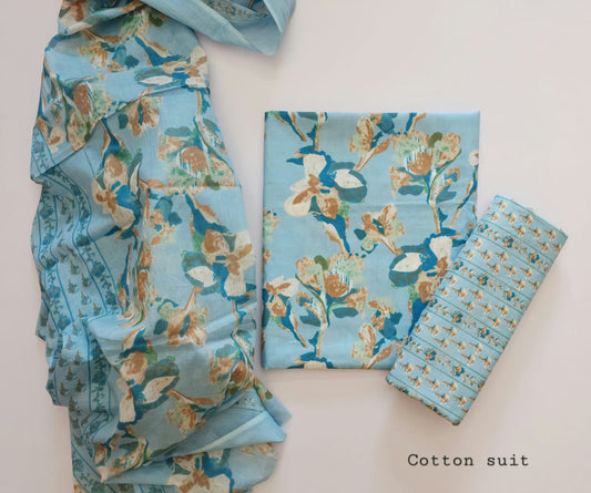Cotton Dress Material With Dupatta