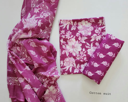 Cotton Dress Material With Dupatta