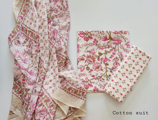 Cotton Dress Material With Dupatta