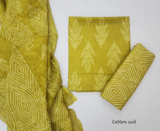Cottton Dress Material With Dupatta