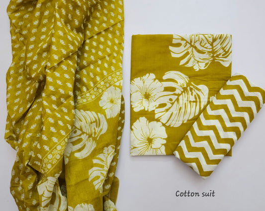 Sanagneri Cotton Dress Material With Dupatta