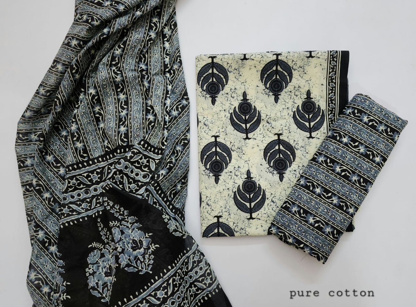 Cotton Hand Block Printed Dress Material