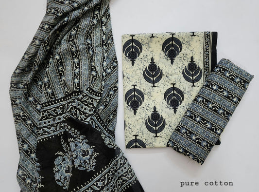 Cotton Hand Block Printed Dress Material