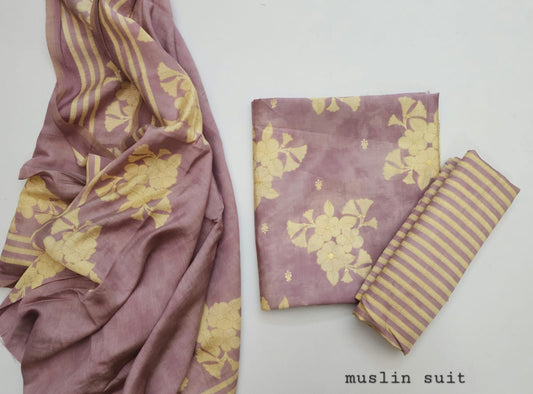 Muslin Suit With Dupatta