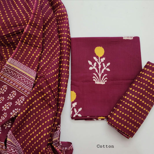 Cotton Dress Material With Dupatta