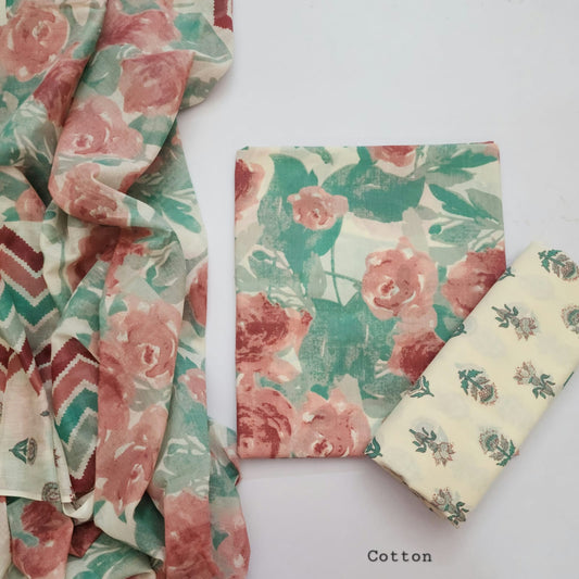 Cotton Dress Material With Dupatta