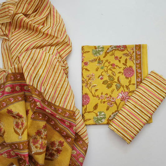 Cotton Dress Material With Dupatta