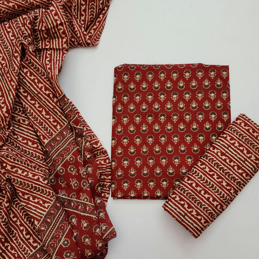 Cotton Dress Material With Dupatta