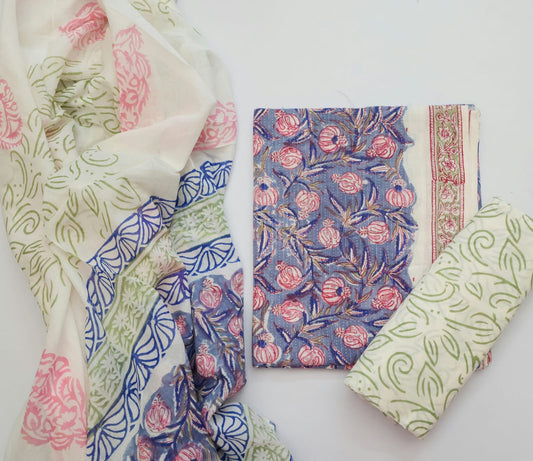 Cotton Kantha Dress Material