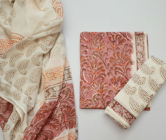 Cotton Kantha Dress Material