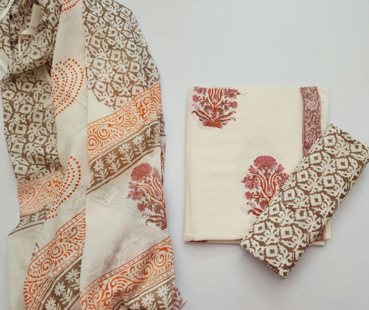 Cotton Kantha Dress Material