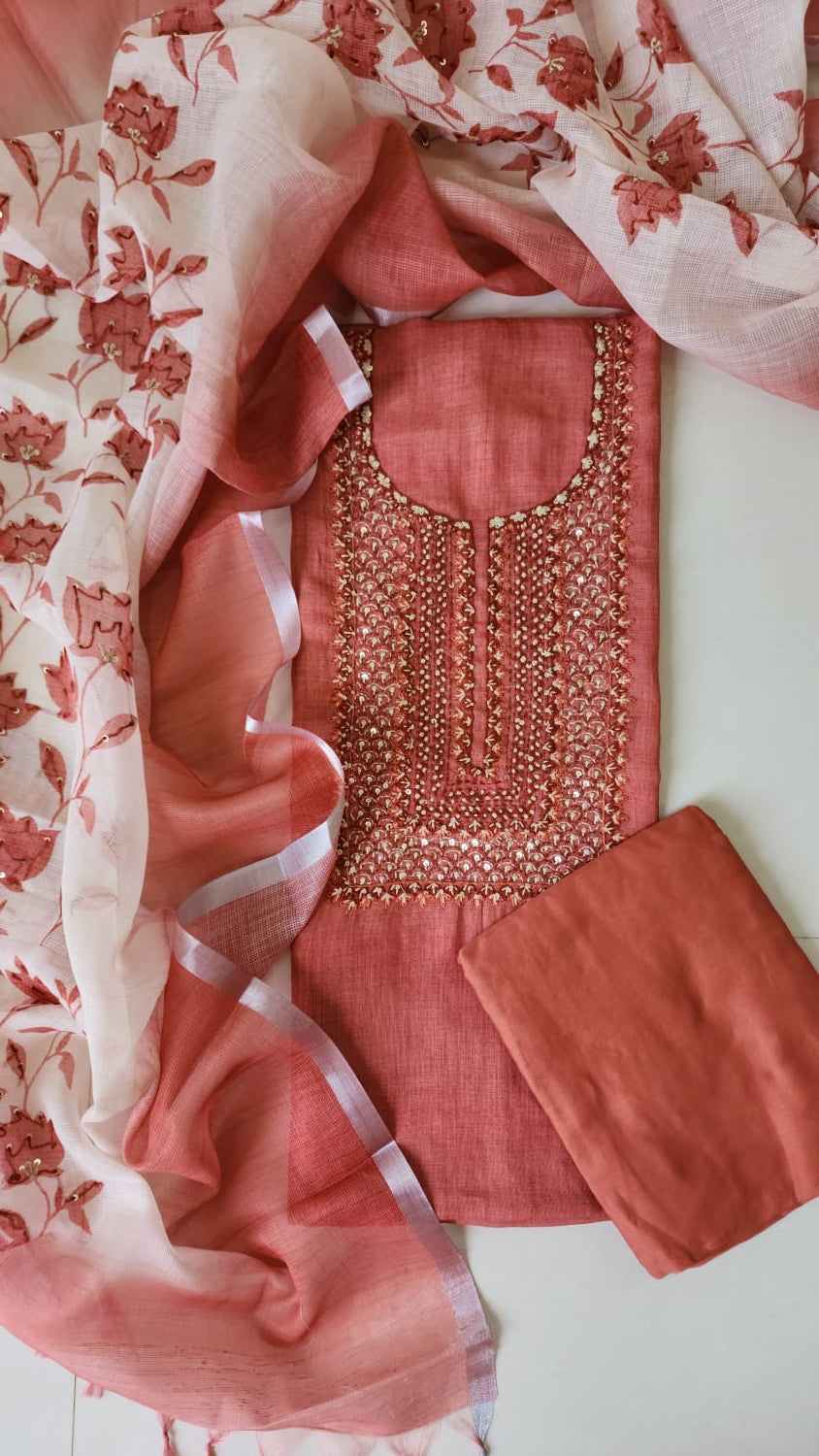 Cotton Linen with handwork