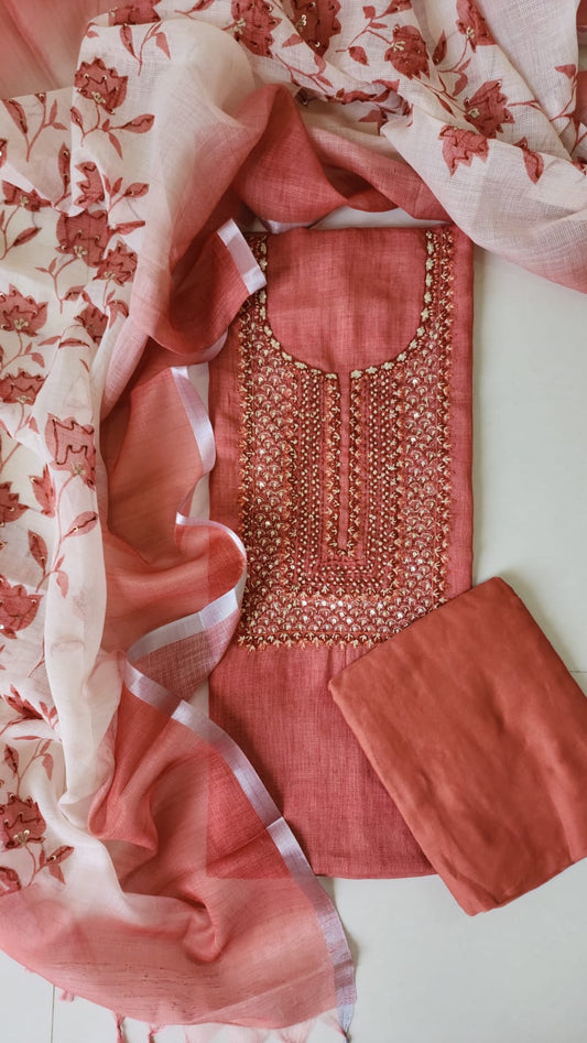 Cotton Linen with handwork