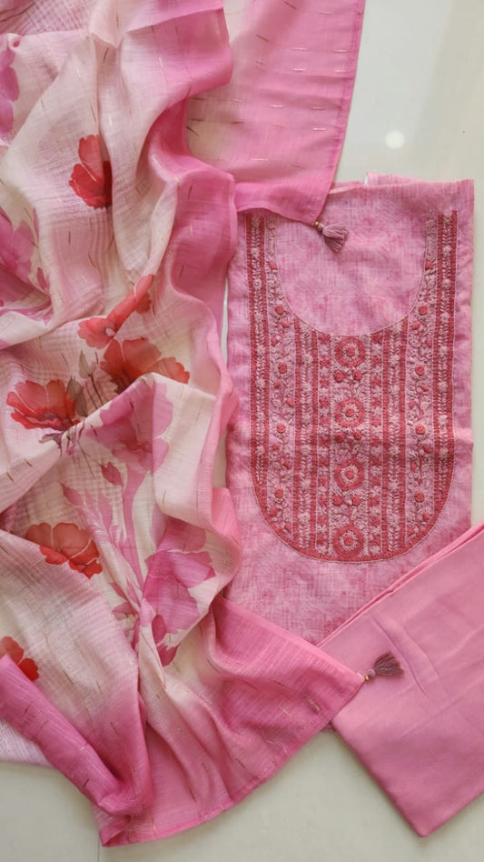 Cotton linen with handwork