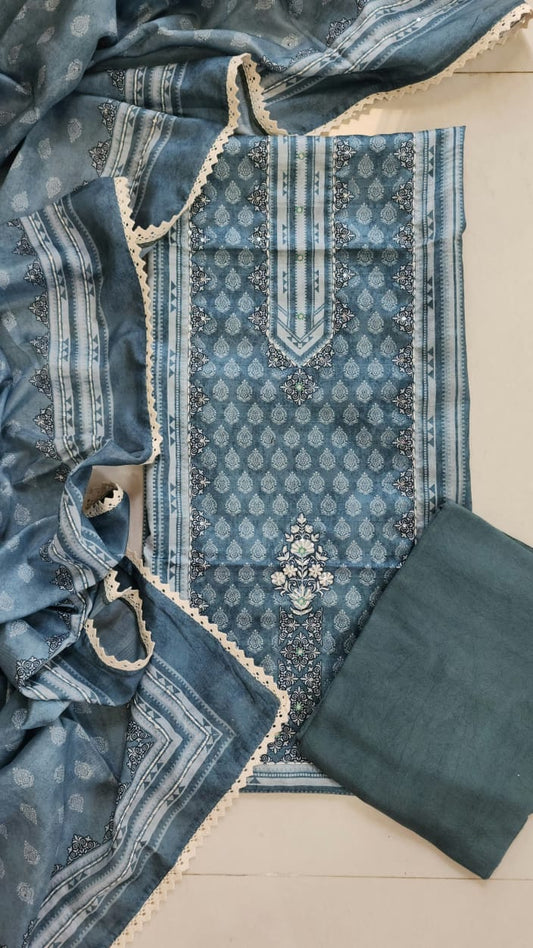 Raw silk dress material