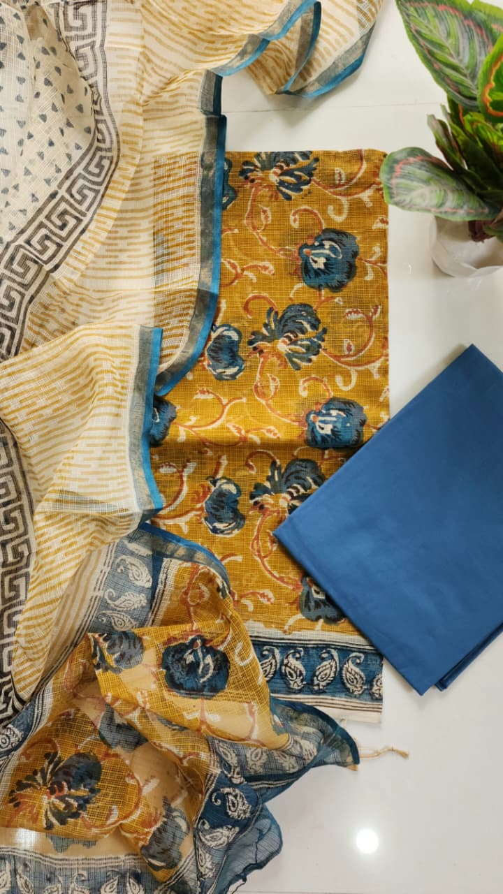 Kota Doria Three Piece Suit
