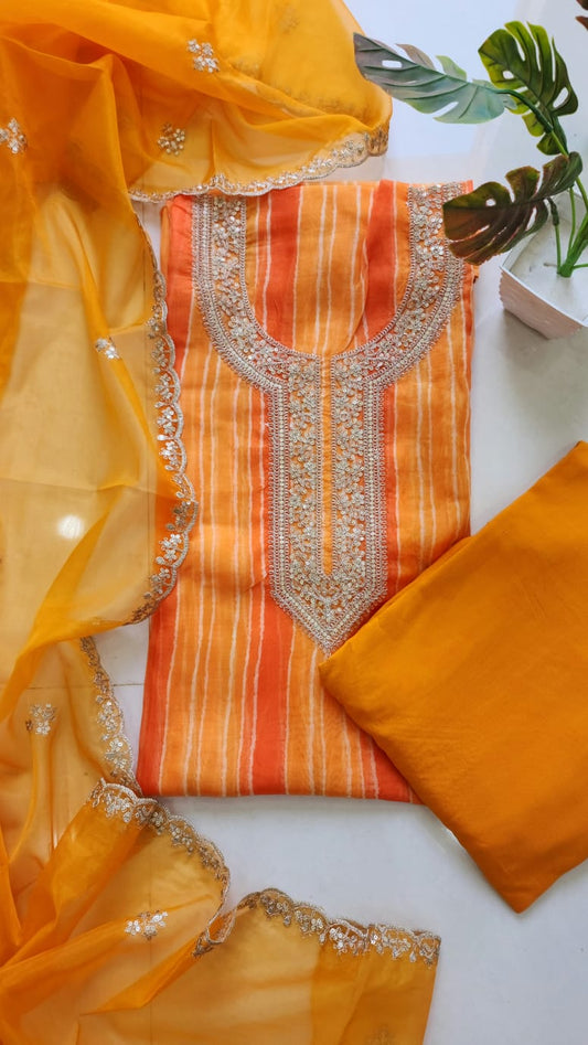 Soft Organza With Fine Zari Work