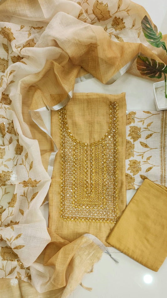 Cotton Linen with Handwork